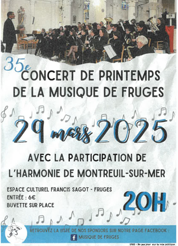 Concert de printemps Musique de Fruges 2025