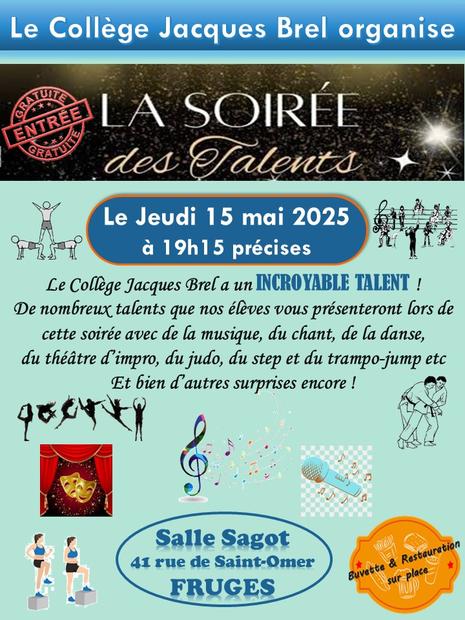 Soirée des talents - jeudi 15 mai 2025
